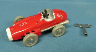Vintage Schuco West Germany Red Metal Wind Up Micro Racer 1043 Race Car & Key