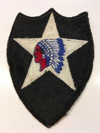 Wwii U.  S.  2nd Infantry Division Cut Edge Full Color Patch