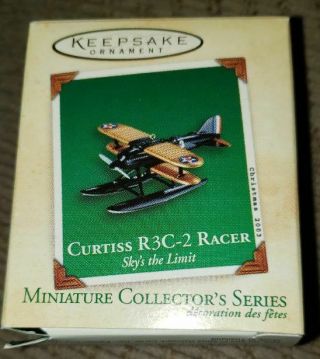 2003 Hallmark Miniature Ornament: Curtiss R3c - 2 Racer,  Sky’s The Limit Series
