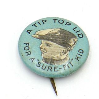 Vintage A Tip Top Lid For A Sure - Fit Kid Pin The Whitehead & Hoag Co Newark Nj
