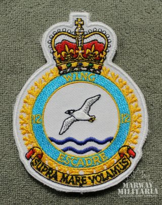 Caf Rcaf,  12 Wing Squadron Jacket Crest / Patch (19868)