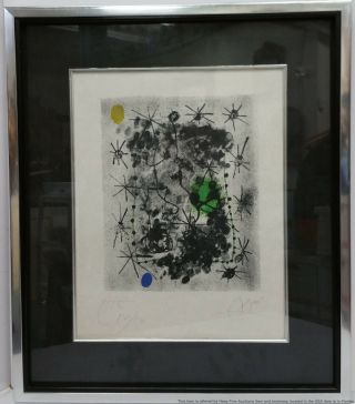 Vintage 1959 Joan Miro Constellation Signed Lithograph Mourlot Ap 4of4 4of9