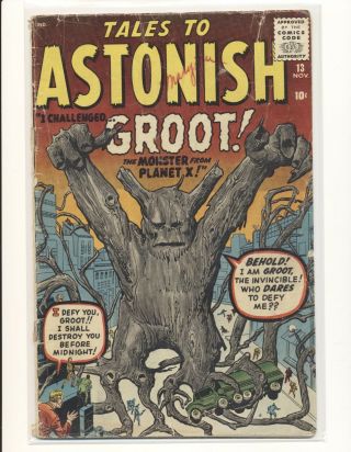 Tales To Astonish 13 - 1st Groot Fair/good Cond.  Bottom Staple Detached