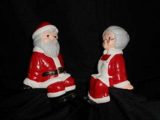 Vintage Home Interiors Gift Christmas Santa and Mrs.  Claus Shelf Sitters 5146 - BL 2