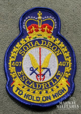 Caf Rcaf 407 Squadron To Hold On High Jacket Crest / Patch (19889)