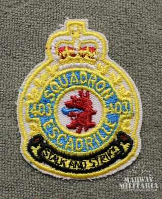 Caf Rcaf 403 Squadron Jacket Crest / Patch (19881)