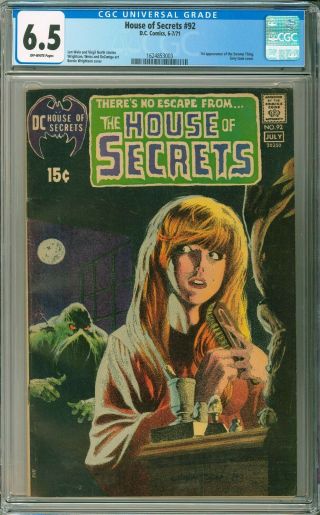 House Of Secrets 92 Cgc 6.  5 First Swamp Thing
