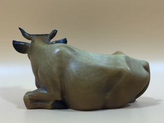 Ox Bull Anri Bernardi 5.  5” Nativity Italian Hand Carved Figure 2