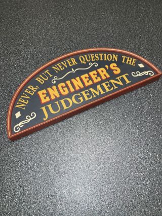 Vintage Hand Painted Engineer Judgement Funny Wood Wooden Sign Home Decor Math