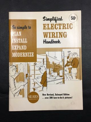 Vintage 1964 Sears " Simplified Electrical Wiring Handbook "