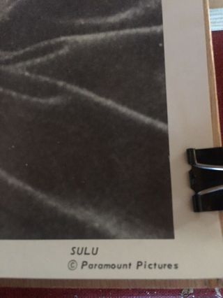 Vintage Black & White Poster George Takei as Sulu Star Trek 17.  5” X 23” 3