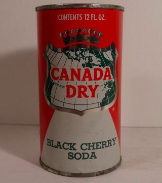 Canada Dry Black Cherry Soda 12 Oz Flat Top Pop Can