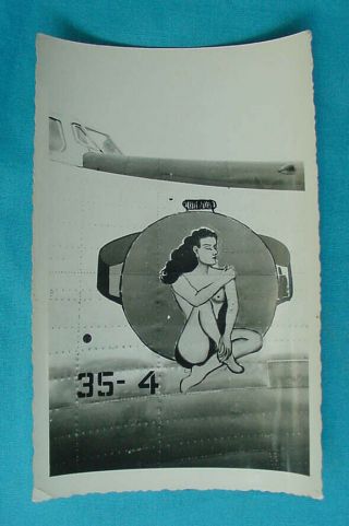 Wwii Us Army Air Force Bomber Nose Art Photo Pin Up Girl Watch