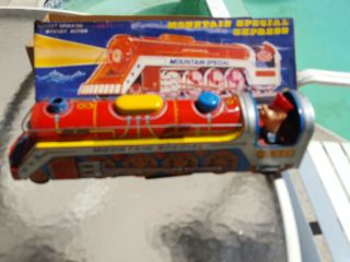 Vintage Mountain Special Express 3671 Battery Operated Tin Toy Train
