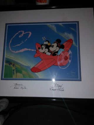 Walt Disney Limited Edition 2500 Sericel Of Love Is In The Air Mickey & Minnie