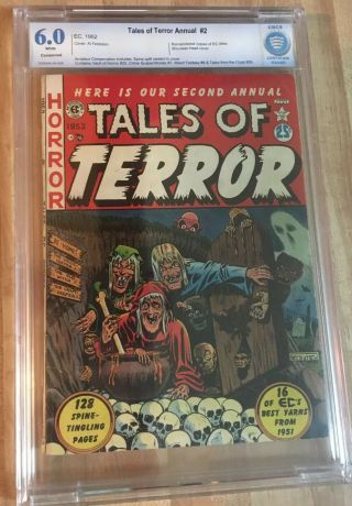 Tales Of Terror Annual 2 Cbcs 6.  0 White Pages Conserved Ec 1952 Crypt Vault