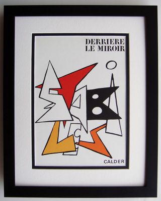 Alexander Calder 1963 Abstract Color Lithograph " Stabiles " Framed