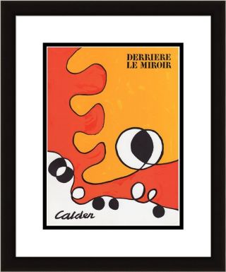 1968 Alexander Calder Color Lithograph " Derriere Le Miroir " Framed