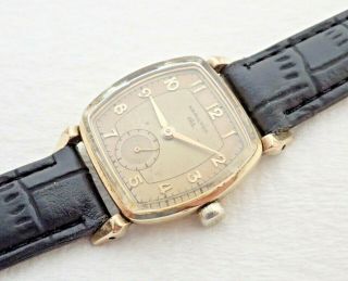 Vintage Art Deco Mens Hamilton Cld 10k Gold Filled Wristwatch Watch