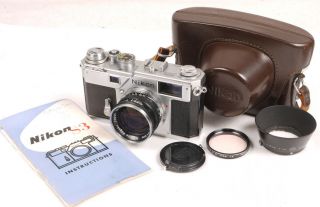 Vintage Nikon S3 Kit W/5cm F1.  4 Nikkor - S Lens & More A Beauty