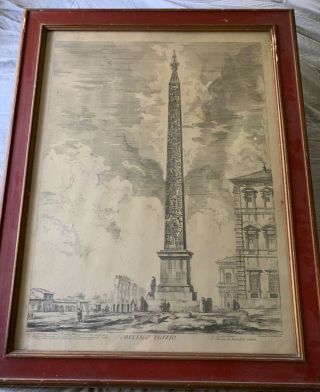 Giovanni Battista Piranesi Obelisco Egizio (egyptian Obelisk)