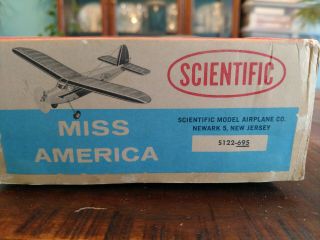 Vintage Scientific RC Miss America Wooden Model Airplane Kit - 42 
