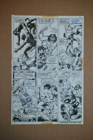 Avengers 105 Pg 7 John Buscema Marvel Art 1972 Iron Man Thor Vision