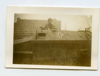 Photo Of A Captured German Armored 1/2 Track Vehicle Eto
