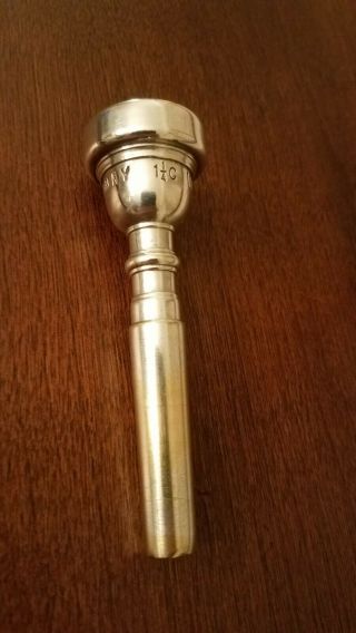 Vtg 1 - 1/4 C Holy Grail Silver Vincent Bach Corp Mt Vernon Ny Trumpet Mouthpiece