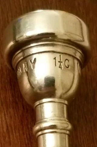 VTG 1 - 1/4 C Holy Grail Silver Vincent Bach Corp Mt Vernon NY Trumpet Mouthpiece 2