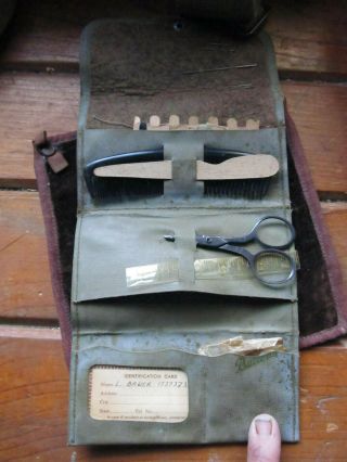Authentic Ww2 U.  S.  G.  I Army Uniform Sewing Kit Complete With Contents