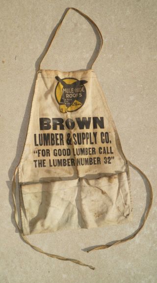 Mule Hide Roofs Nail Apron,  Brown Lumber Supply Co.  Usa - Vintage