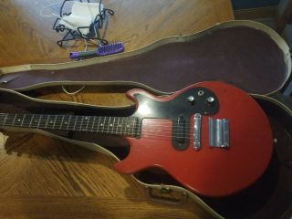 Vintage 1967 Gibson Melody Maker Electric Guitar Cardinal Red W/ Hard Case
