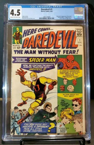 Daredevil 1 Cgc 4.  5 • Origin & 1st Appearance • Cm/ow Pages Great Book
