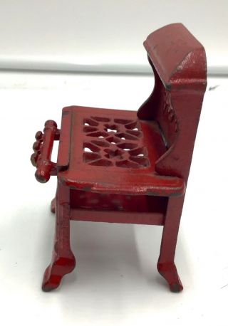 HTF RED Vintage Champion Cast Iron Miniature Dollhouse Daisy Stove No.  545 3