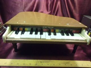 Vtg Jaymar Toy Miniature Wooden Brown Grand Piano - 14 " W X 13.  5 " D X 6 " H -