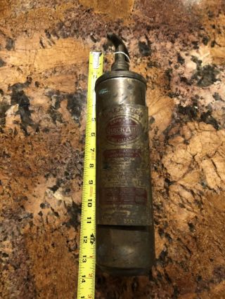 Antique General Antique Quick Aid Fireguard Fire Extinguisher Brass Hand Pump