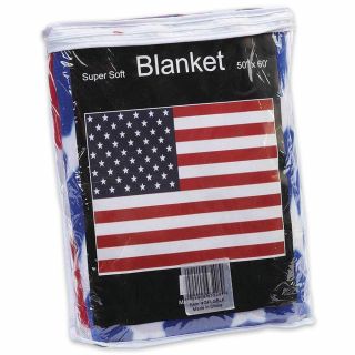 American Flag America Usa Red White Blue Fleece Blanket 50 " X60 " Zipper Bag
