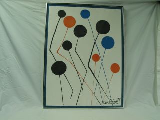Alexander Calder " Ballooons 1973 " Color Lithograph W/coa
