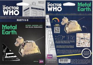 Doctor Who Tv Series Rusty K - 9 Robot Figure Metal Earth Steel Model Kit