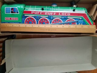 Vintage Puff - Puff Loco Tin Toy Battery Operated Me 660