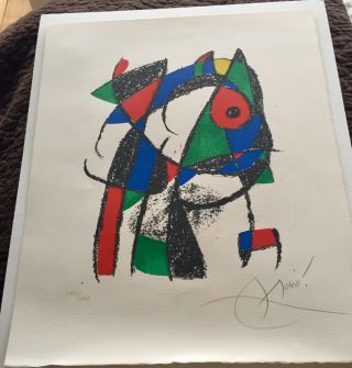 Joan Miro,  Signed Numbered Framed Lithograph From Lithographs Ii.  1975