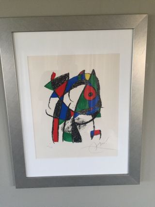Joan Miro,  Signed numbered framed lithograph from Lithographs II.  1975 2