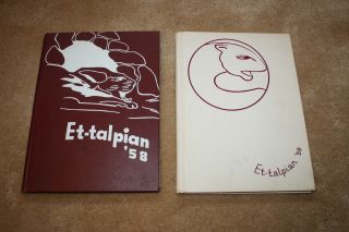 1958 & 1959 Et - Talpian Platte South Dakota High School Annual Yearbook