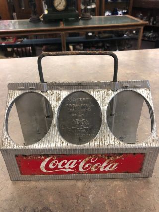 Vintage Aluminum Metal Coca - Cola,  Coke 6 - Pack Bottle Holder/carrier