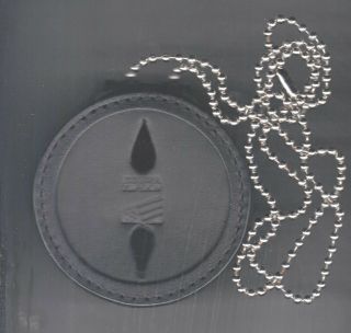 U.  S.  Marshal Circle Star Badge Cutout Neck Hanger W/chain - (badge Not)