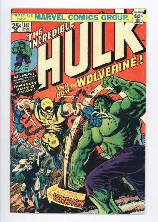 Incredible Hulk 181 Vol 1 1st App Of Wolverine W/ Marvel Stamp