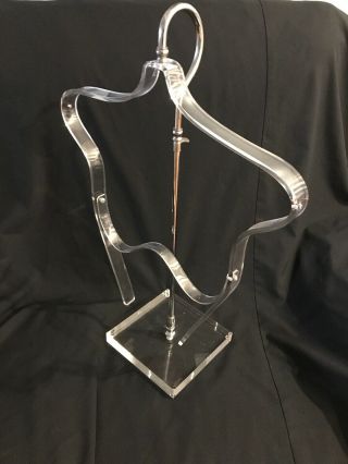 Vintage Acrylic Store Display Stand Dress Form