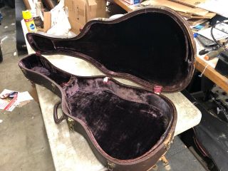 Vintage 1950s 14.  5” Hardshell Guitar Case Small Acoustic Fit Martin 00 Liftonish