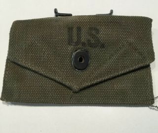 Wwii U.  S.  Army M - 1942 First Aid Kit Od7 Canvas Pouch Very Good